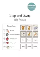 Vorschau - Spiele - Stop and Swap "Wild Animals" - Vokabelspiel - Deckblatt