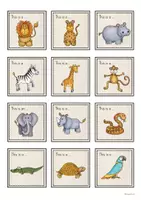 Vorschau - Spiele - Stop and Swap "Wild Animals" - Vokabelspiel - Seite 1