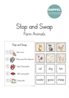 Vorschau - Spiele - Stop and Swap "Farm Animals" - Vokabelspiel - Deckblatt