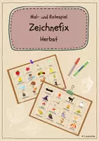 Vorschau - Spiele - Materialpaket Zeichnefix Mal- und Ratespiel - Seite 1