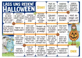 Vista previa - Unidades / Secuencias / Situaciones de Aprendizaje - Halloween Deutsch Spiel "Lass uns reden!" juego Alemán - página 1