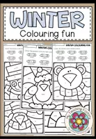 Vista previa - Hojas de trabajo - Winter Colouring Fun - Parts of speech - Portada