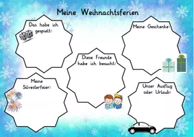 Vorschau - Arbeitsblätter - Meine Weihnachtsferien - Deckblatt
