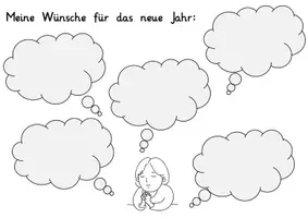 Vorschau - Arbeitsblätter - Wünsche und Vorsätze für das neue Jahr - Seite 1