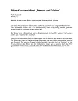 Vorschau - Arbeitsblätter - Bilder-Kreuzworträtsel "Beeren und Früchte" - Deckblatt