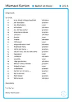 Vorschau - Arbeitsblätter - Miamaus Karten: Deutsch ab Klasse 1 - Deckblatt