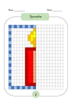 Vorschau - Arbeitsblätter - Symmetrie : Bilder um die Symmetrieachse spiegeln (Teil 2) - Seite 2