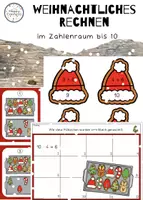 Vorschau - Arbeitsblätter - Weihnachtliches Rechnen im Zahlenraum bis 10 - Seite 1