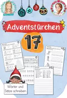Vorschau - Arbeitsblätter - Adventstürchen 17: Wörter und Sätze schreiben (1.-4. Klasse) - Deckblatt