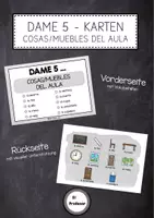 Vorschau - Spiele - Dame 5 - Cosas/muebles del aula (Dinge/Möbel im Klassenzimmer) - Deckblatt