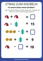 Vorschau - Arbeitsblätter - Weihnachtlicher Knobelspaß mit Bildern - Seite 2