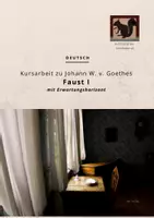 Vorschau - Test - Kursarbeit zu Goethes "Faust I" - Deckblatt