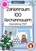 Vorschau - Unterrichtsreihen - 4 Rechenmauern Zahlenraum 100 - interaktive PDF (Winter) - Deckblatt