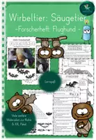 Vorschau - Unterrichtsreihen - Wirbeltiere I Forscherheft I Flughund I Fledermaus I Säugetier - Deckblatt