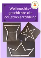 Vorschau - Lehrpläne/Lehrermaterial - Weihnachtsgeschichte als Zollstockerzählung - Deckblatt