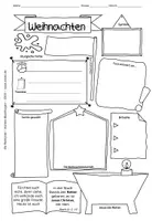 Vorschau - Arbeitsblätter - Weihnachten - Arbeitsblatt und Textblatt im Sketchnotes-Stil - Seite 2