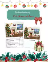 Vorschau - Arbeitsblätter - Bildbeschreibung Weihnachten DaF - Deckblatt
