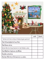Vorschau - Arbeitsblätter - Bildbeschreibung Weihnachten DaF - Seite 1