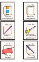 Vorschau - Spiele - School Supplies (Grundschule) - I have... Who has..? Game - Seite 3
