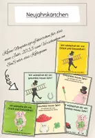 Vorschau - Bildkarten - FREEBIE: Neujahrsgrußkärtchen – Kreative Karten zum neuen Jahr (1.–4. Klasse) - Deckblatt