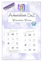 Vorschau - Arbeitsblätter - Freebie - DaZ - Arbeitsblatt - Wortschatz Winter - Deckblatt