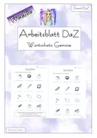 Vorschau - Arbeitsblätter - Freebie - DaZ - Arbeitsblatt - Wortschatz Gemüse - Deckblatt