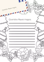Vista previa - Manualidades / Dibujos para colorear - Carta para los reyes magos. IDIOMA: Catalán/Castellano/Ingles - página 1