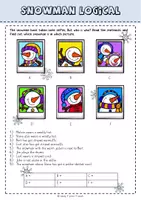 Vorschau - Arbeitsblätter - FREEBIE Snowman Logical - Deckblatt