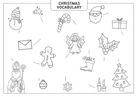 Vorschau - Arbeitsblätter - Christmas Vocabulary Poster 🎄📙 - Sketchnotes - Flashcards - Seite 3