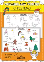 Vorschau - Arbeitsblätter - Christmas Vocabulary Poster 🎄📙 - Sketchnotes - Flashcards - Deckblatt
