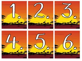 Vorschau - Präsentationen/Tafelbilder - Tafelkalender #Safariklasse dunkle Version - Seite 1