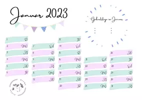 Vorschau - Poster - Jahreskalender 2023 A4 + A3 + Geburtstagskalender - Seite 3