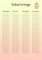Vorschau - Poster - Materialpaket Geburtstagskalender - Seite 3