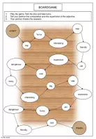 Vorschau - Stationenlernen - Comparison of adjectives - Würfelspiel - Boardame - Steigerung von Adjektiven - Seite 1