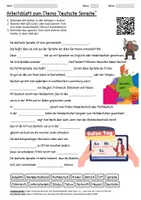 Vorschau - Arbeitsblätter - Arbeitsblatt "Deutsche Sprache" + Onlineübung & MP3 + - Deckblatt