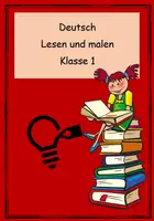 Vorschau - Arbeitsblätter - Deutsch - Klasse 1- Lesen - Male, was du liest - Deckblatt