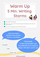 Vorschau - Arbeitsblätter - Warm up Englischunterricht 5 min Writing Storms - Deckblatt