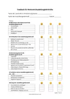 Vorschau - Arbeitsblätter - Feedback für Mentoren - Seite 1