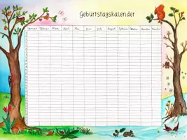 Vorschau - Mal- und Bastelvorlagen - Ewiger Jahreskalender, Geburtstagskalender, Kalender 2023 - Seite 3