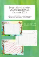 Vorschau - Mal- und Bastelvorlagen - Ewiger Jahreskalender, Geburtstagskalender, Kalender 2023 - Deckblatt