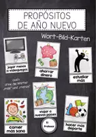 Vorschau - Bildkarten - Propósitos de Año Nuevo - Wort-Bild-Karten (Neujahrsvorsätze) - Deckblatt