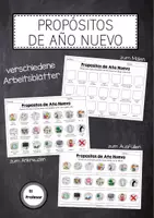 Vorschau - Arbeitsblätter - Propósitos de Año Nuevo - verschiedene ABs (Neujahrsvorsätze) - Deckblatt