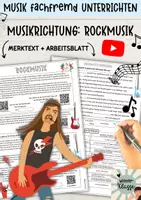 Vorschau - Arbeitsblätter - Musikrichtung "Rockmusik & Elvis Presley" - Arbeitsblatt / Musik fachfremd unterrichten - Deckblatt