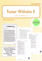 Vorschau - Unterrichtsreihen - Kaiser Wilhelm II. und der Erste Weltkrieg - Deckblatt