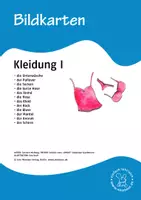 Vorschau - Bildkarten - Bildkarten Deutsch: Kleidung 1 - Deckblatt