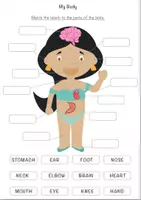 Aperçu - Tests - Anglais: My body parts worksheets - Page 3