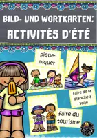 Vorschau - Bildkarten - Bild- und Wortkarten: activités d'été - Deckblatt
