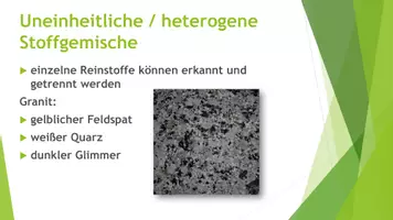 Vorschau - Präsentationen/Tafelbilder - Stoffgemenge und Reinstoffe (Präsentation und H5P) - Seite 1