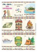 Vista previa - Juegos / Gamificación - les vacances juego francés J'ai ... Qui a? - página 1