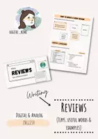 Vorschau - Arbeitsblätter - Textproduktion: Writing reviews (analog und digital) - Deckblatt